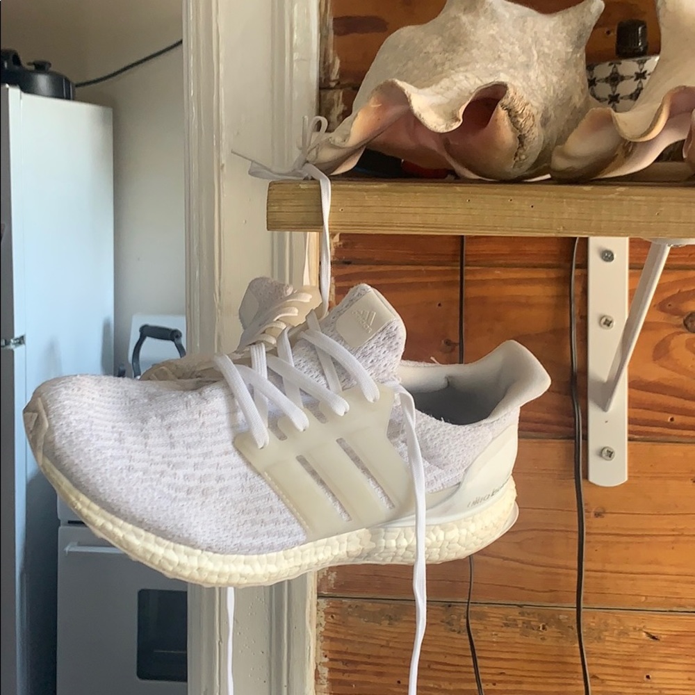 Adidas ultraboosts in white